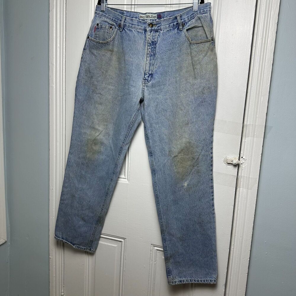 Bugle Boy Jeans 750 Mens 40W x 32 Blue Straight Leg 90s Y2K Vintage Denim